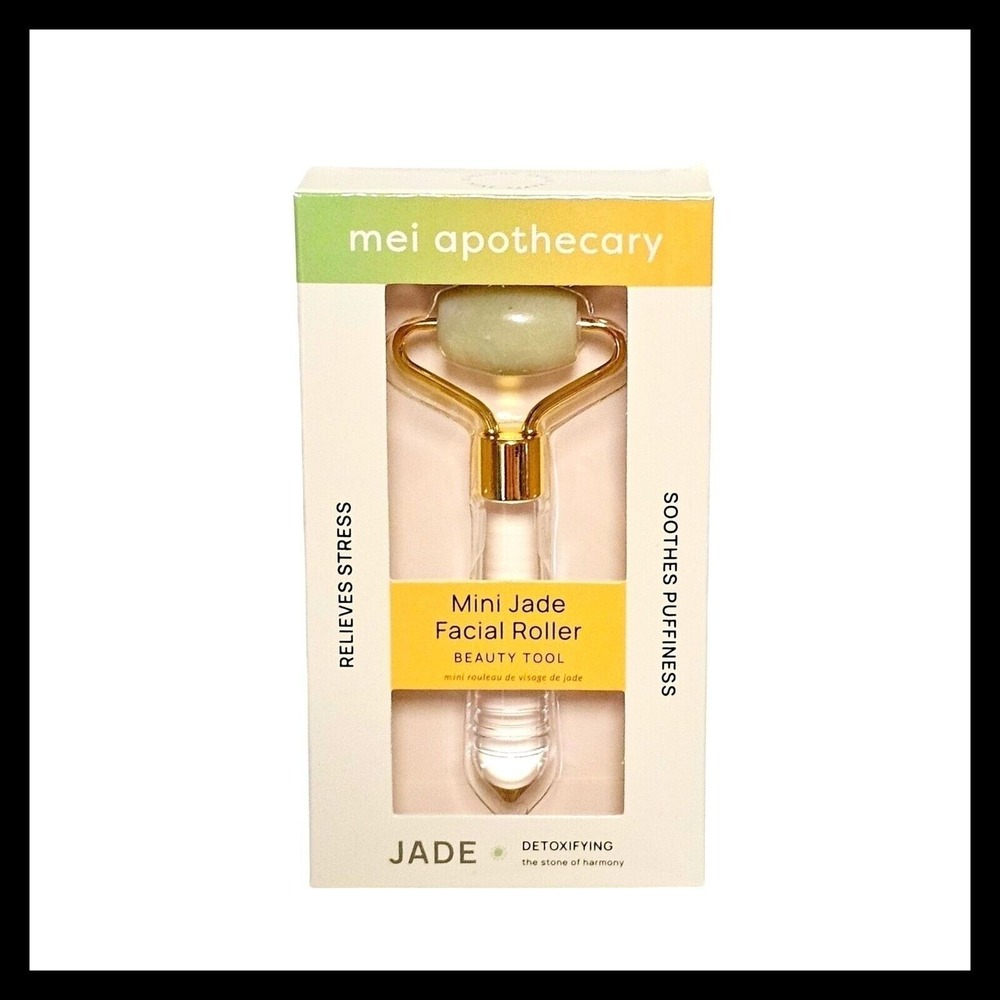 Mei Apothecary Mini Jade Stone Facial Roller NEW Sealed Travel Size Detox